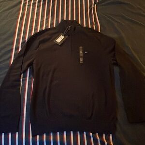 Black Tommy Hilfiger Quarter-Zip Size XL   !!! NWT !!!